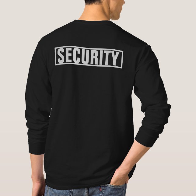 Segurança de Camisetas Pretas e Brancas com Impres (Verso)