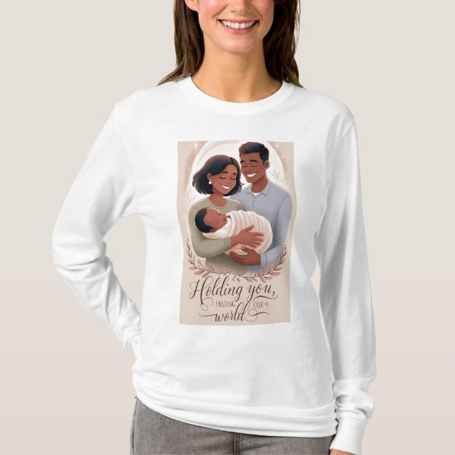 Segurando você, segurando nossa camiseta mundial (Frente)