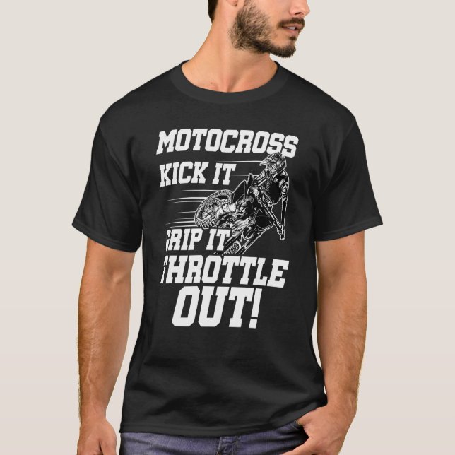 Segure-O Acelere-O Para Fora Da Camisa Biker Motoc (Frente)