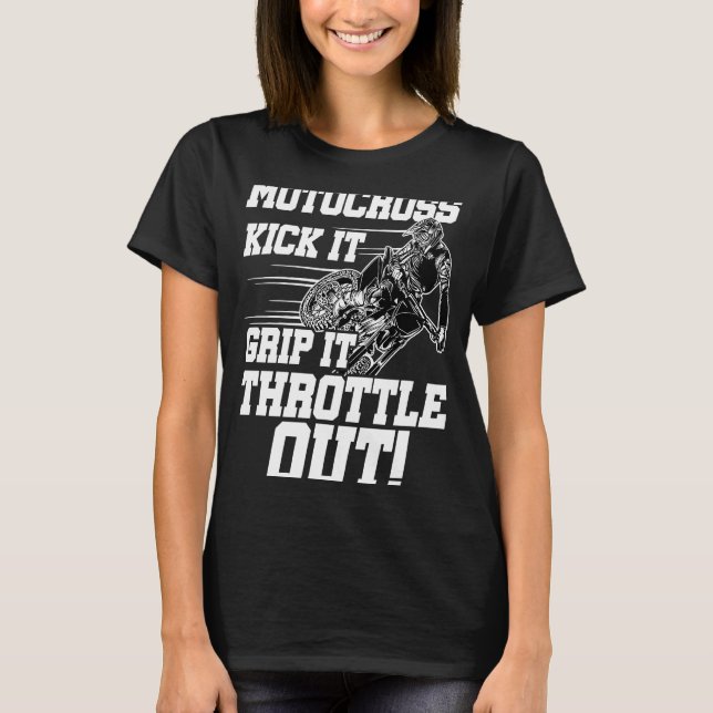 Segure-O Acelere-O Para Fora Da Camisa Biker Motoc (Frente)