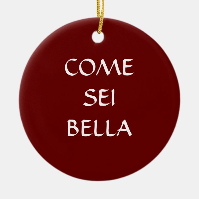 SEI BELLA ORNAMENTO ITALIANO (Frente)