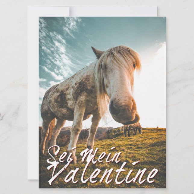 Sei mein Valentin mit schauenden Pferd V2.0 (Frente)