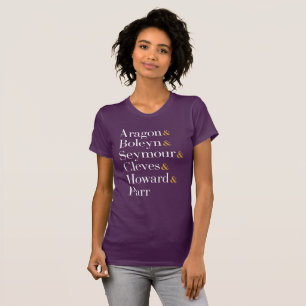 Seis as rainhas musicais - Camiseta de nomes de Am