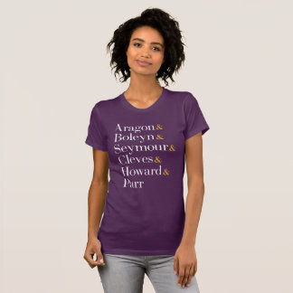Seis as rainhas musicais - Camiseta de nomes de Am