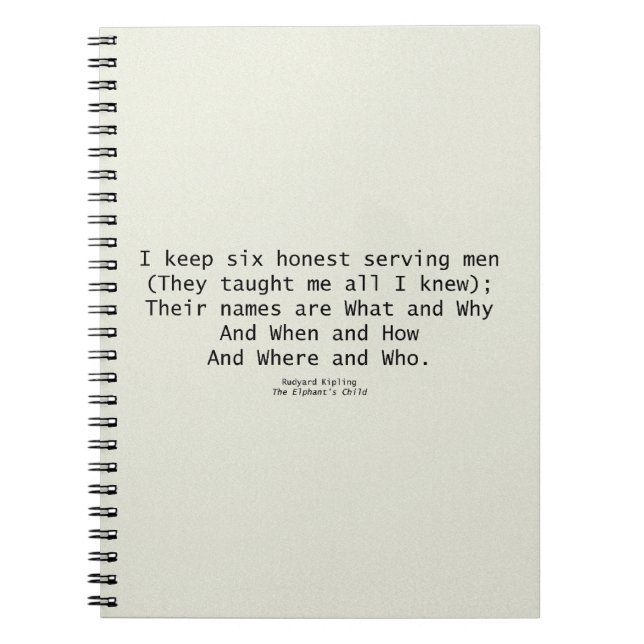 Seis cadernos servindo dos homens (Frente)