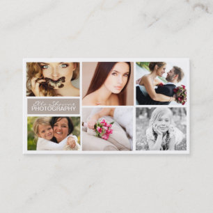 Seis cartões de visitas da foto dos fotos