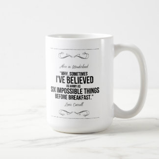 "Seis coisas impossíveis" Alice na caneca do país