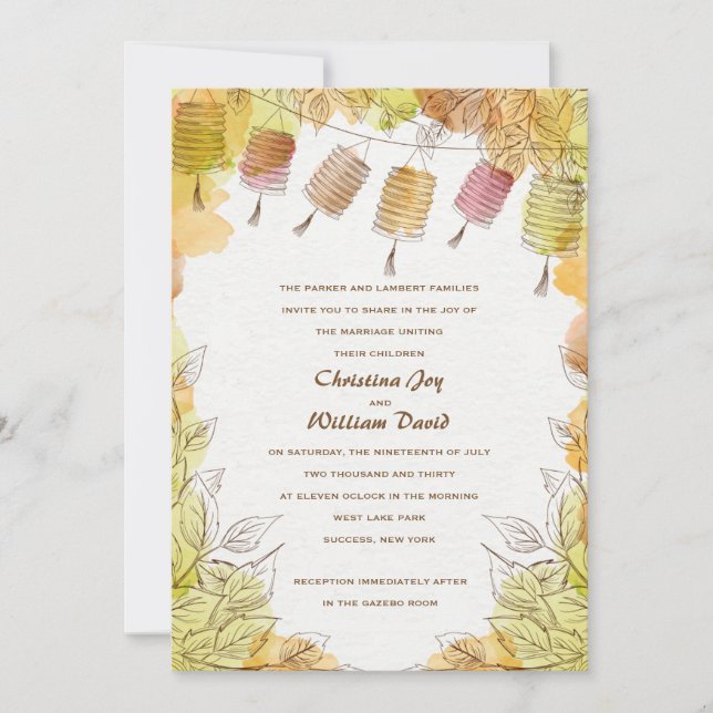 Seis convites das lanternas (Frente)