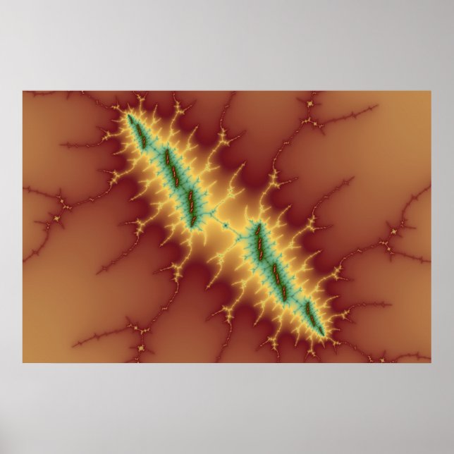 Seis faixas - Poster Fractal (Frente)