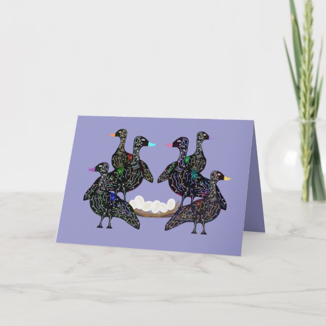 Seis gansos A que colocam o cartão (Frente)