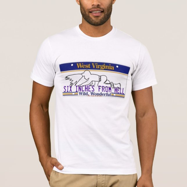 SEIS POLEGADAS DA CAMISA DA MATRÍCULA DO INFERNO (Frente)