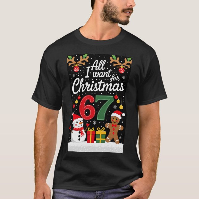 Seis Sete 6 7 Camisa de Natal Engraçada Meme Feria (Frente)