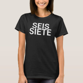 Seis sete camisetas espanholas, é um meme siete