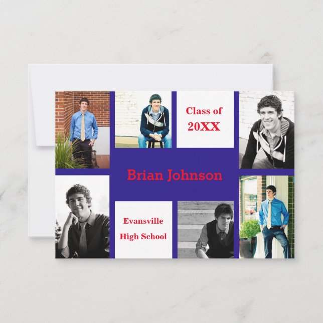 Seis/Sete Fotos Azul/Vermelho - Anúncio de Formand (Frente)