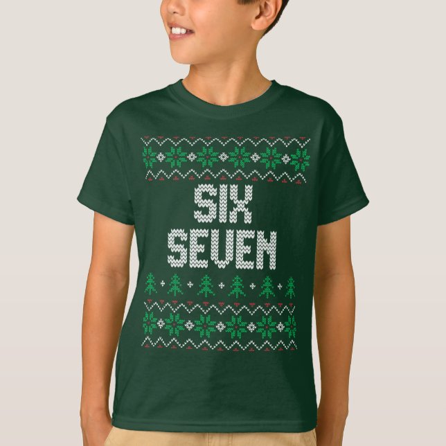 Seis Sete Meme Suéter Feio de Natal Pulôver Engraç (Frente)