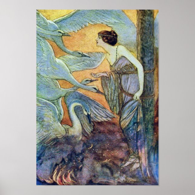 Seis Swans Fairy Tale Poster (Frente)