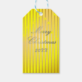 Seja a Feliz e a etiqueta de presente brilhante