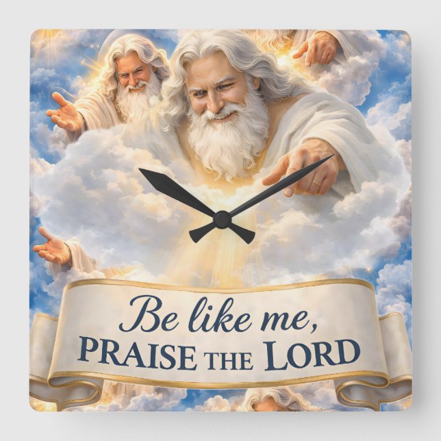 Seja como eu louve ao Senhor relógio de parede qua (Frente)