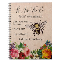 Seja como o caderno espiral da abelha