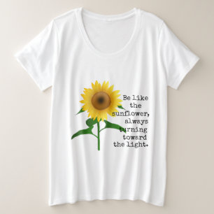 Seja como o t-shirt Curvy do tamanho do girassol