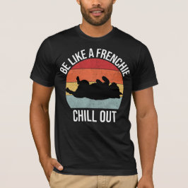 Seja como um francês, acalme a camiseta masculina