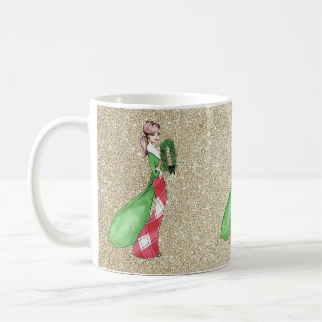 Seja feliz caneca de Natal (Esquerda)