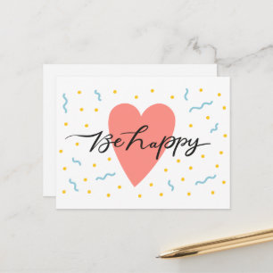 Seja Feliz - Cartão Postal Motivacional