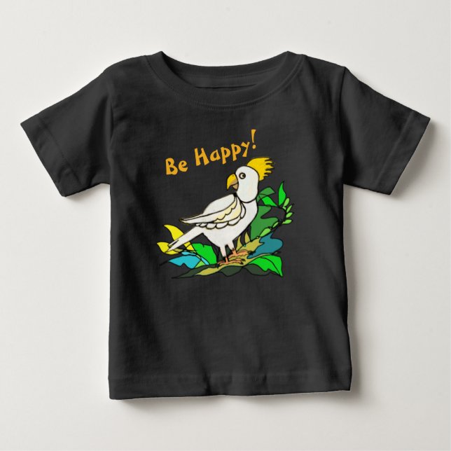 Seja feliz coquetel T-Shirt (Frente)