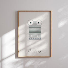 Seja feliz, impressão de afirmação de crianças de 