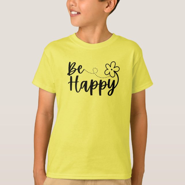 Seja feliz Primavera de verão T-Shirt (Frente)