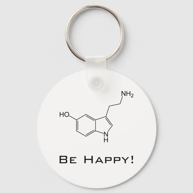 Seja feliz! Serotonina Chaveiro (Frente)
