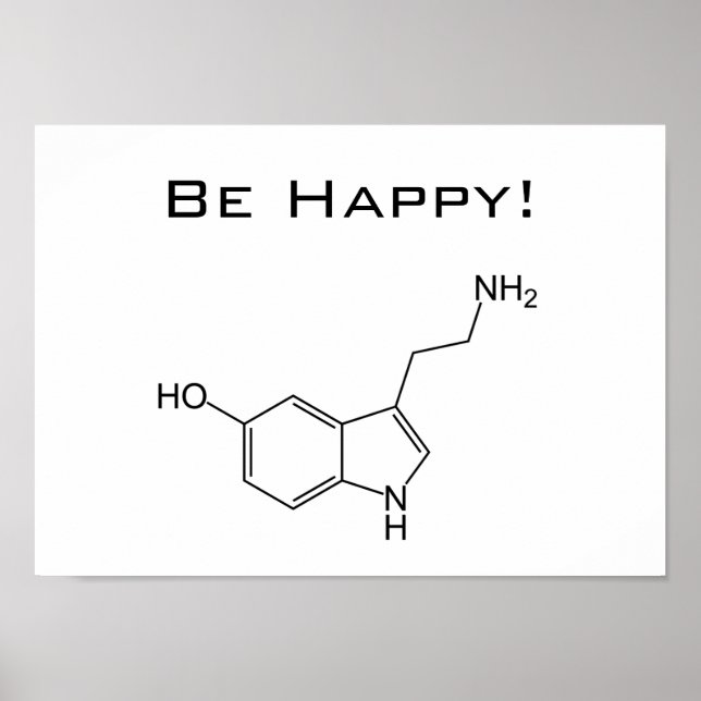 Seja feliz! Serotonina Poster (Frente)