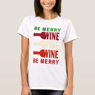 Seja Feliz Vinho Amante Vermelho T-shirt Verde Ver