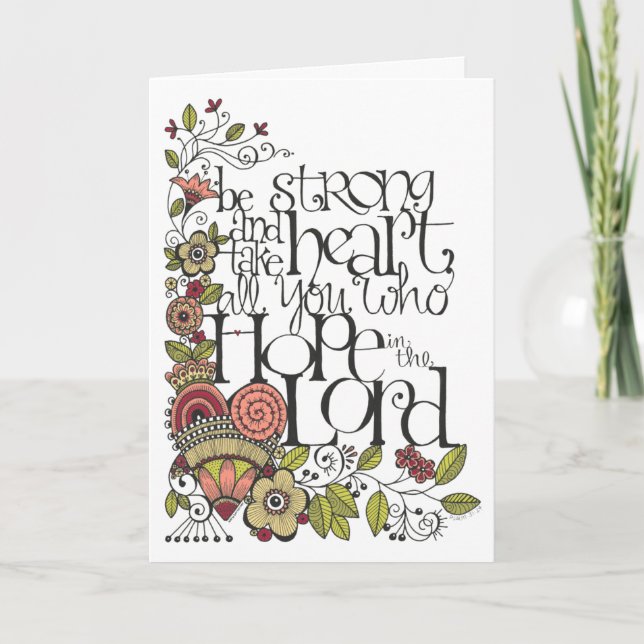 Seja forte - cartão da oração (Frente)
