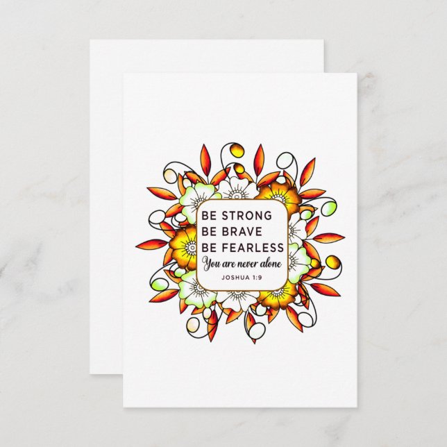 Seja Forte E Corajoso - Bíblia Verso (Frente/Verso)