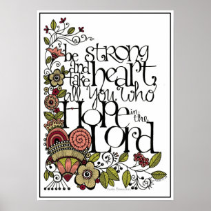 Seja forte - impressão da arte