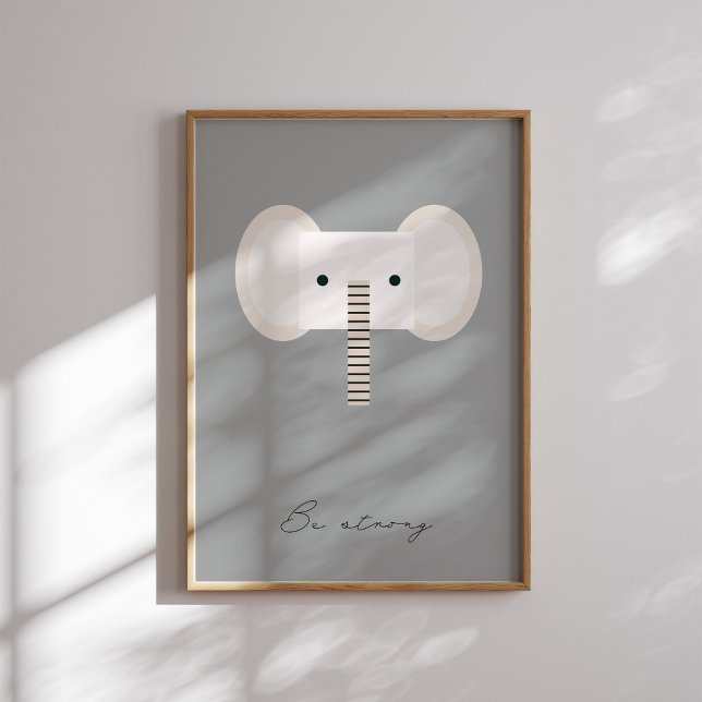 Seja forte, impressão neutra para as crianças elef (Criador carregado)