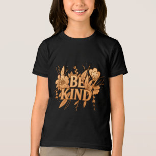 Seja Gentil Camiseta Tri-Blend Floral Dourada pa