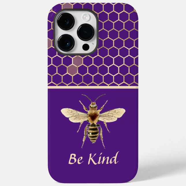 Seja gentil com a Abelha e o Honeycomb em roxo (Verso)