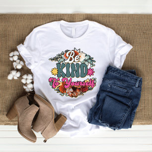 Seja gentil com a camisa da mulher de flor silvest