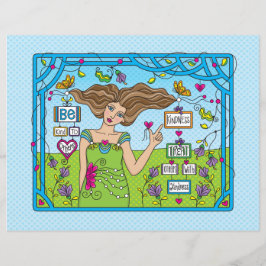 Seja gentil com a Outros_Folha de papel plana 11"x