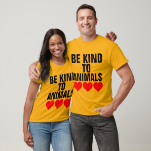 SEJA GENTIL COM T-shirts DE ANIMAIS