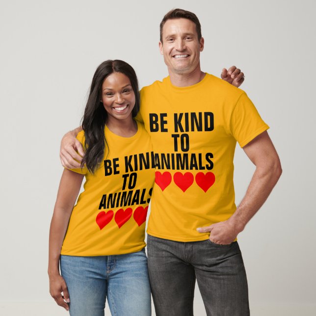 SEJA GENTIL COM T-shirts DE ANIMAIS (Unissex)