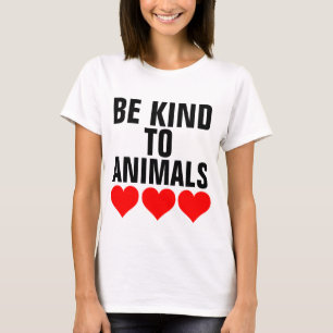SEJA GENTIL COM T-shirts DE ANIMAIS