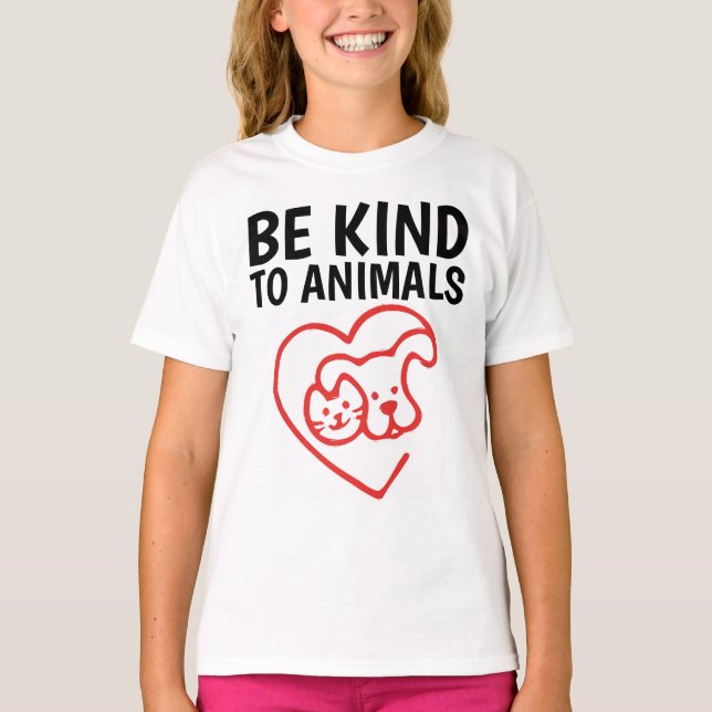 SEJA GENTIL COM T-shirts DE ANIMAIS (Frente)