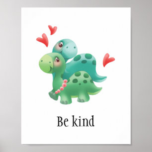 Seja gentil poster de bebê ou quarto de criança co