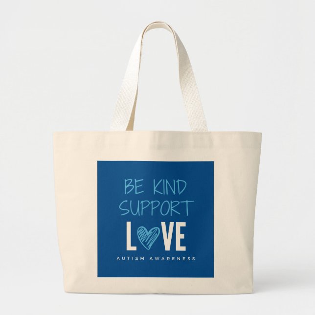 seja gentil.support.love.autismo. Bolsa e sacos de (Frente)