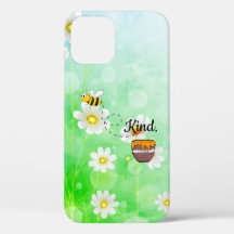 Seja gentil | Texto Floral Branco e Verde Belo