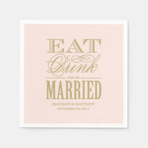 Seja guardanapo de papel personalizados casados