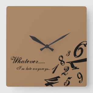 Seja lá o que for que estou atrasado Relógio Númer